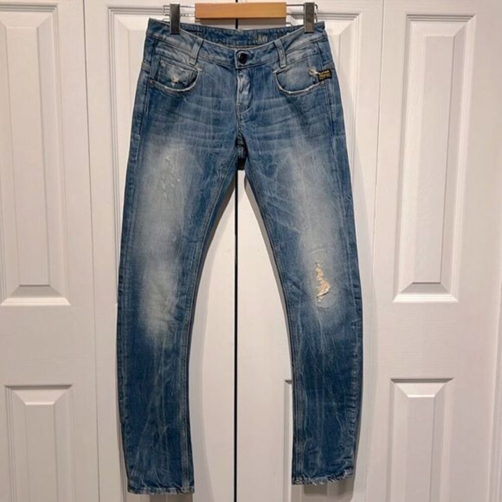 G Star Raw Womens Distressed Skinny Jeans Size 27
